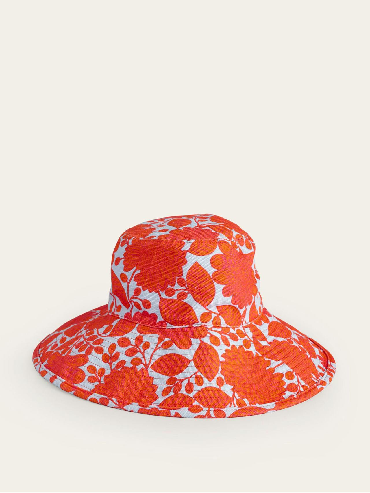 Printed canvas bucket hat