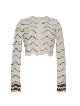 Brown coffee wave Louise cardigan Cardigan Cara Cara    - Collagerie