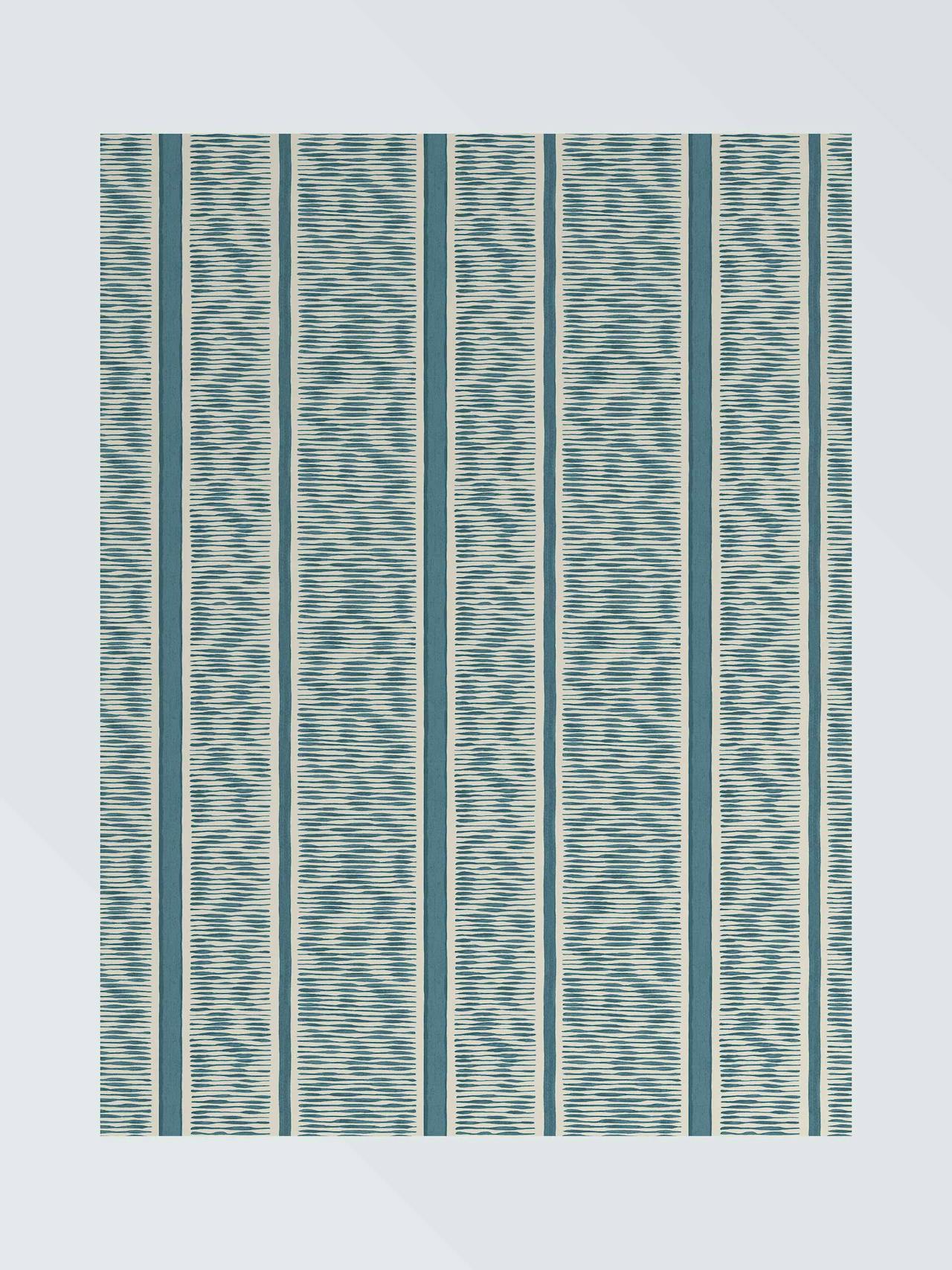 Ikat wallpaper, petrol blue