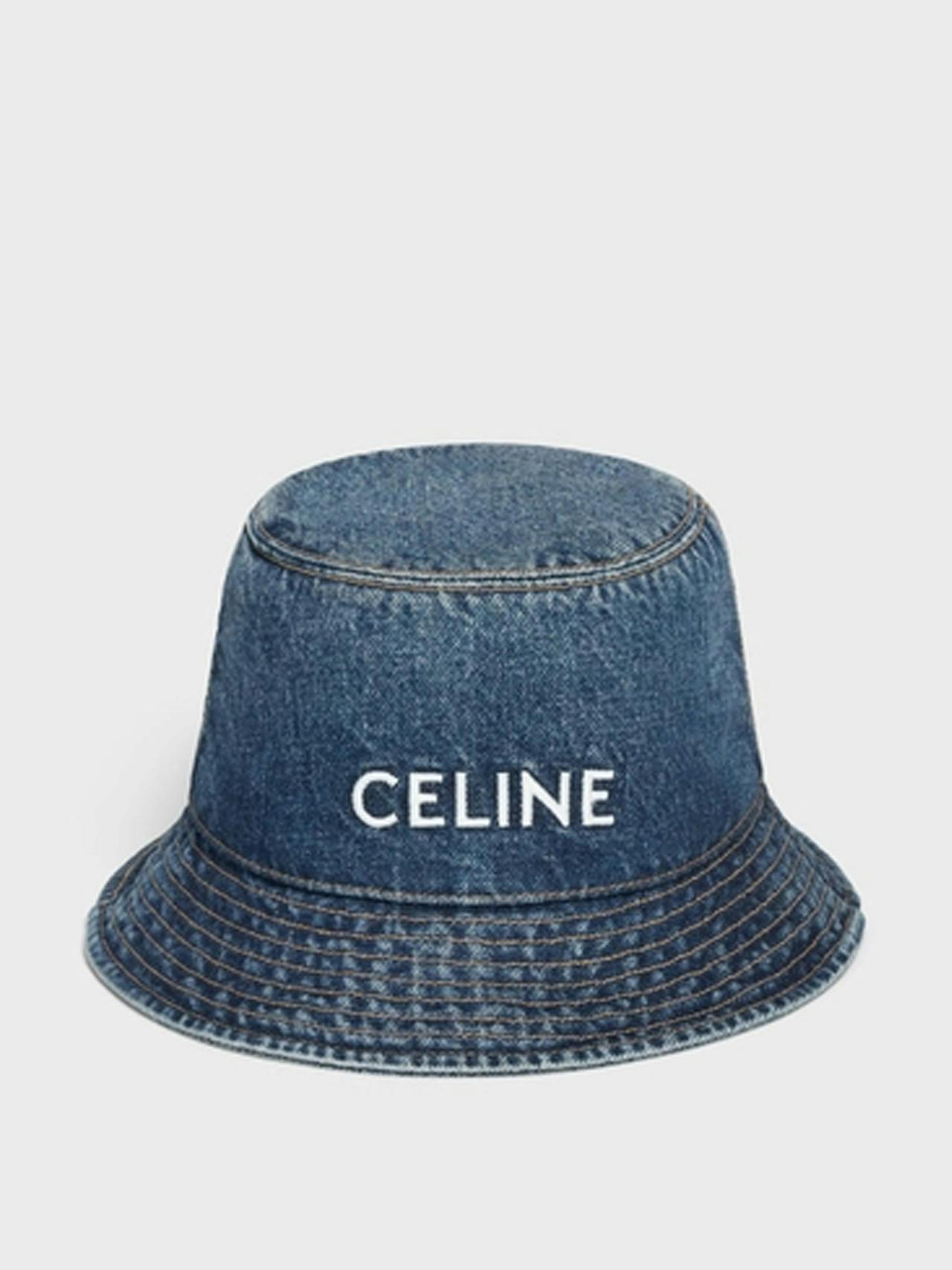 Celine bucket hat in union wash denim