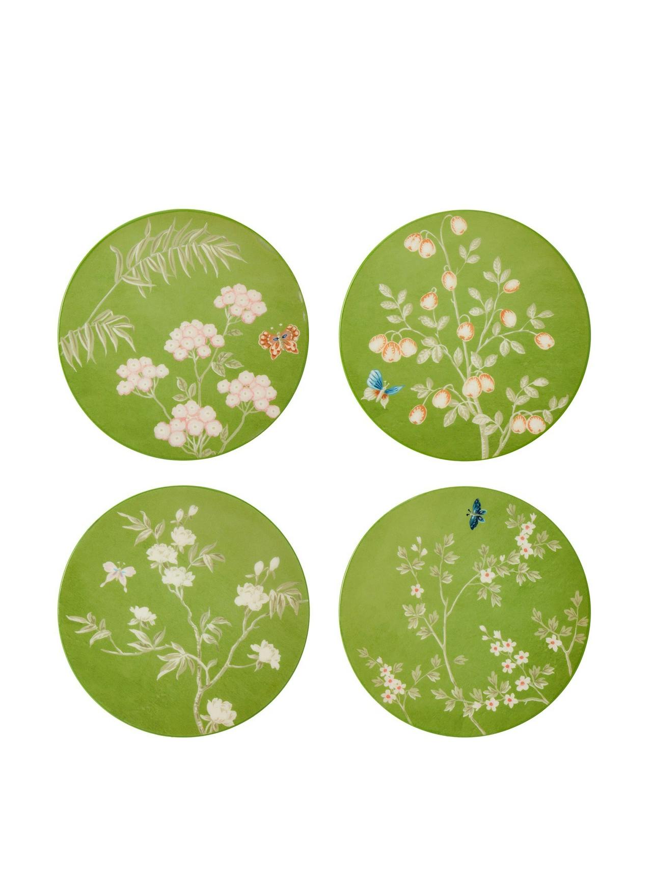 Green chinoiserie coasters (set of 4)  Addison Ross    - Collagerie