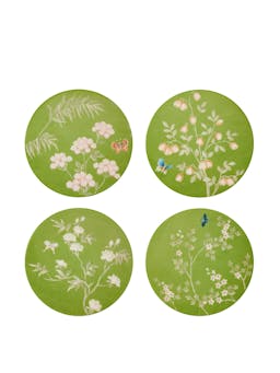 Green chinoiserie coasters (set of 4)  Addison Ross    - Collagerie