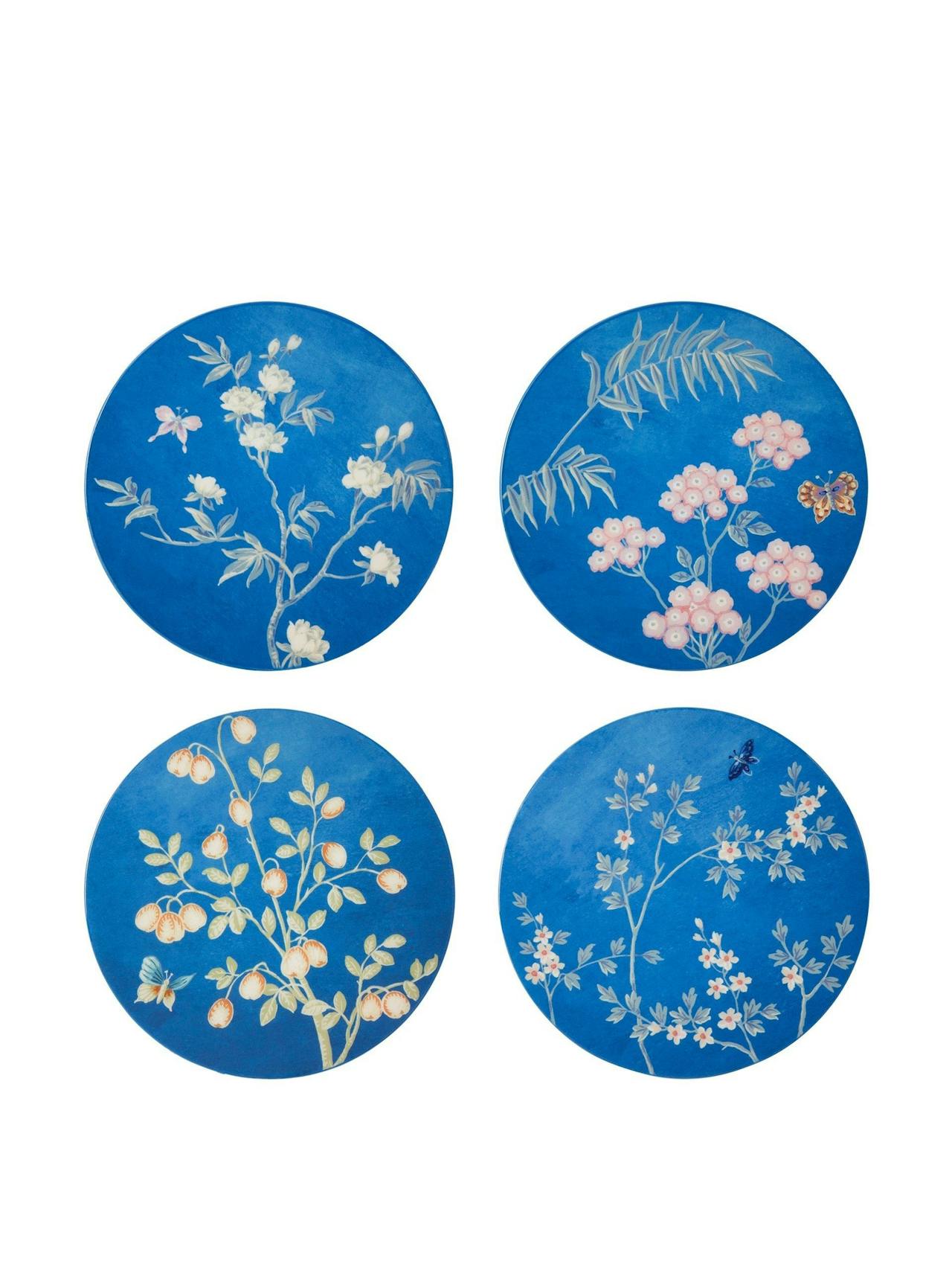 Blue chinoiserie coasters, set of 4  Addison Ross    - Collagerie