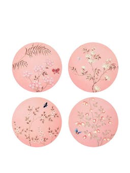 Pink chinoiserie coasters, set of 4  Addison Ross    - Collagerie