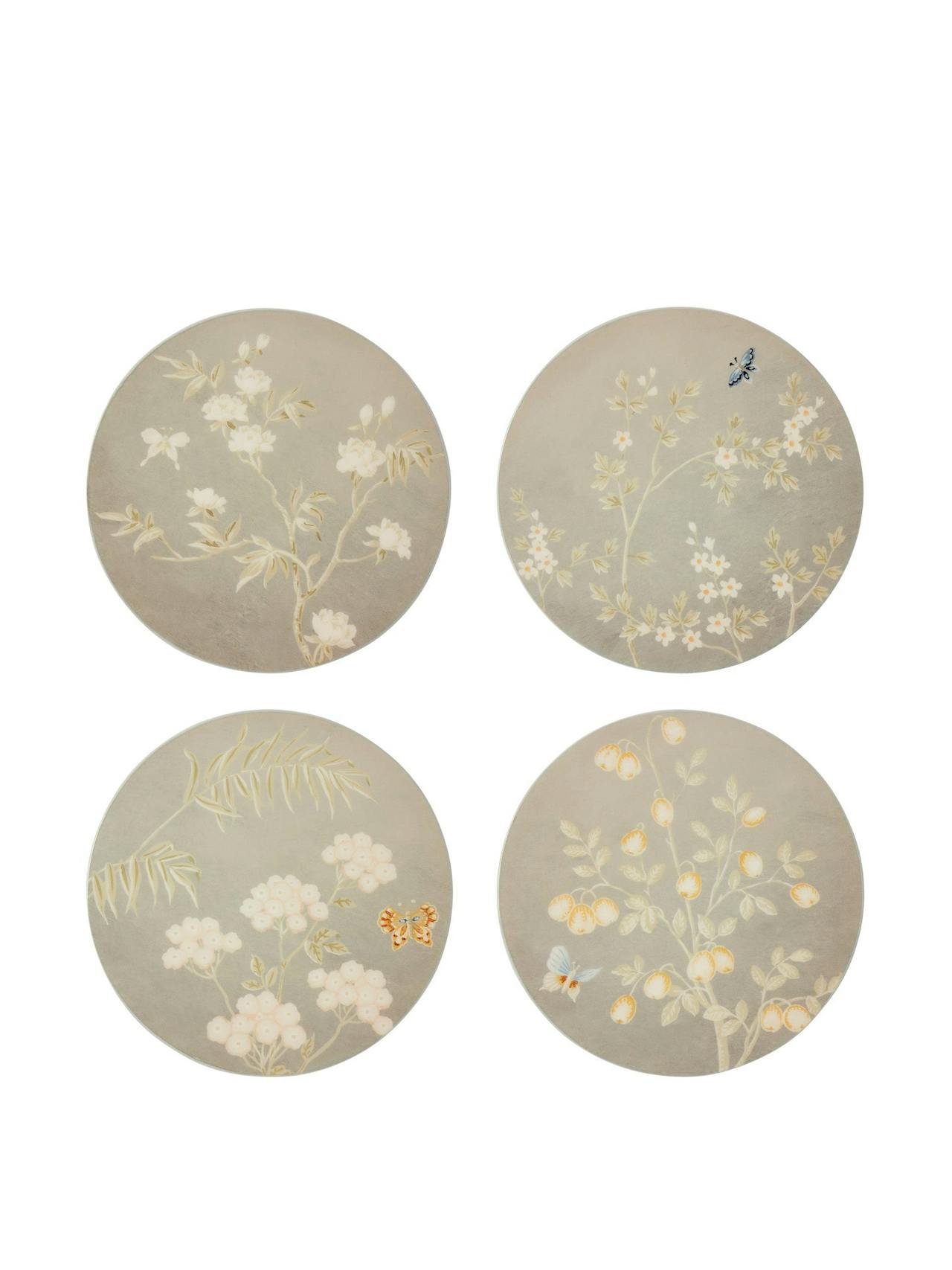 Grey chinoiserie coasters, set of 4  Addison Ross    - Collagerie