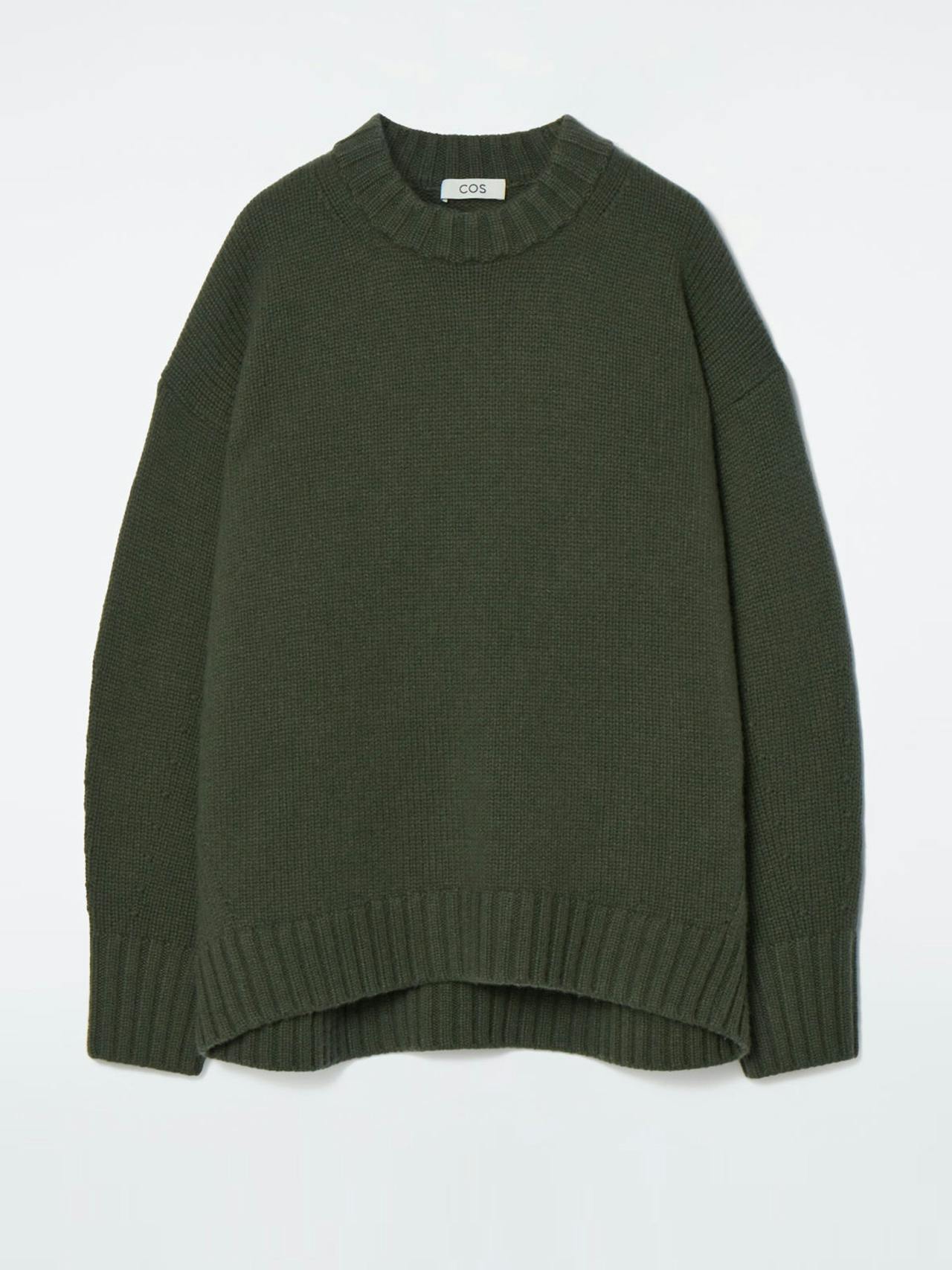 Chunky pure cashmere crew-neck jumper