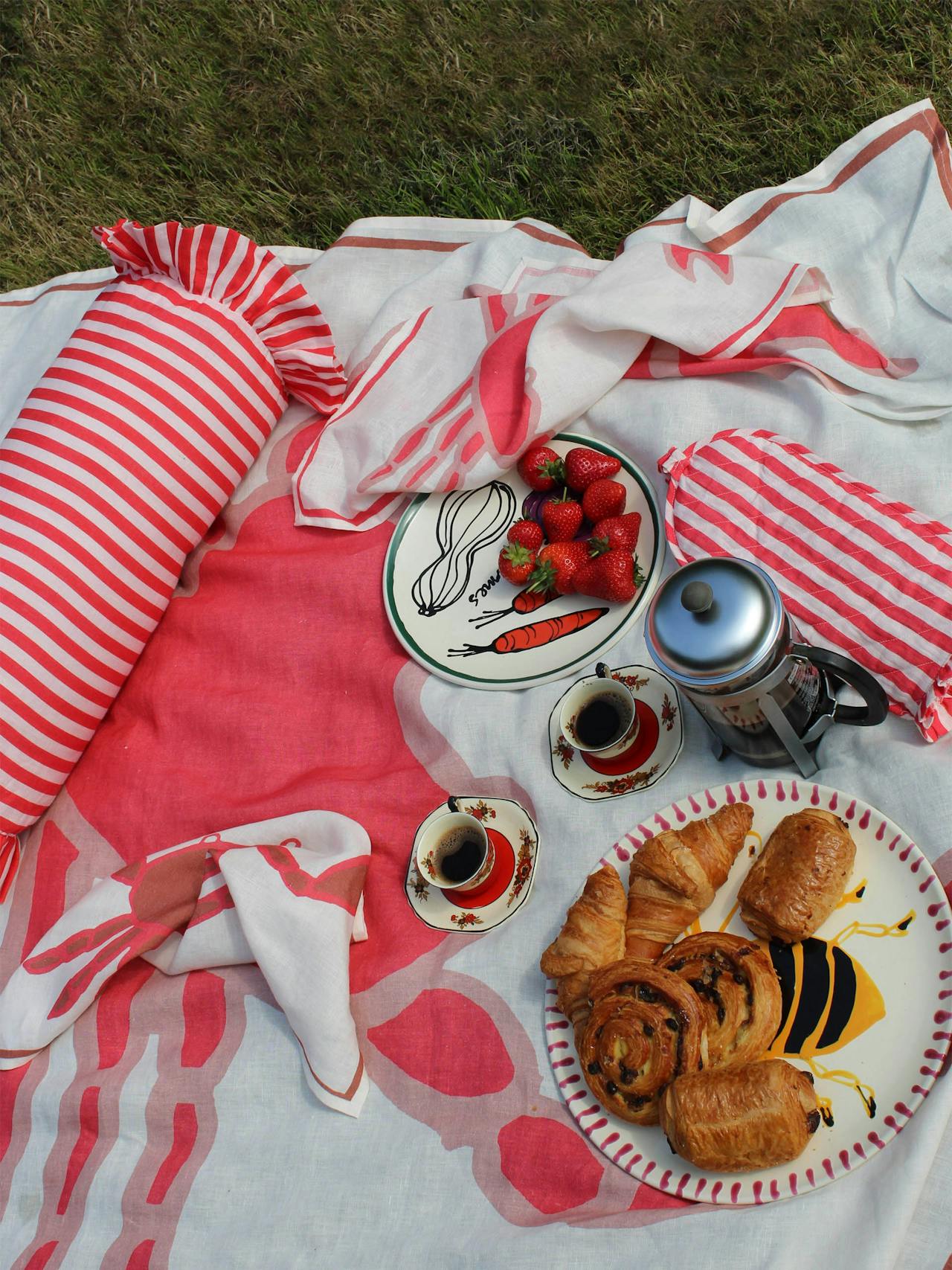 Crab everyday linen Tablecloths Amuse La Bouche    - Collagerie