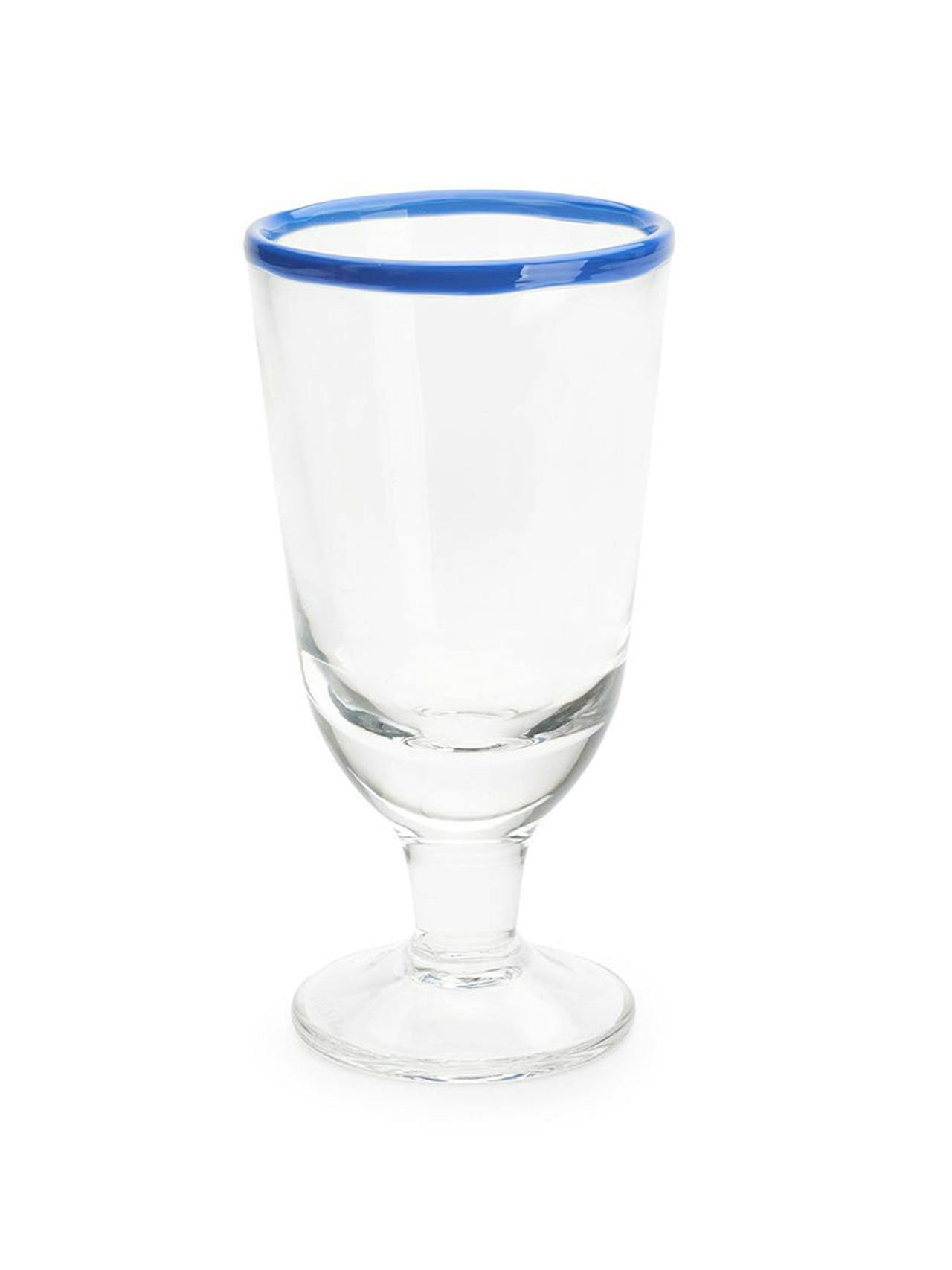 Ledbury blue tipped wine glass