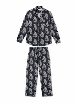 Men’s Sansindo tiger print long pyjama set Clothing Desmond & Dempsey    - Collagerie