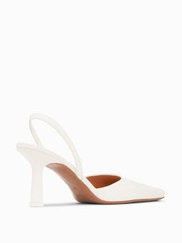 Cream Dracu sling-back pumps 80mm pumps NEOUS    - Collagerie