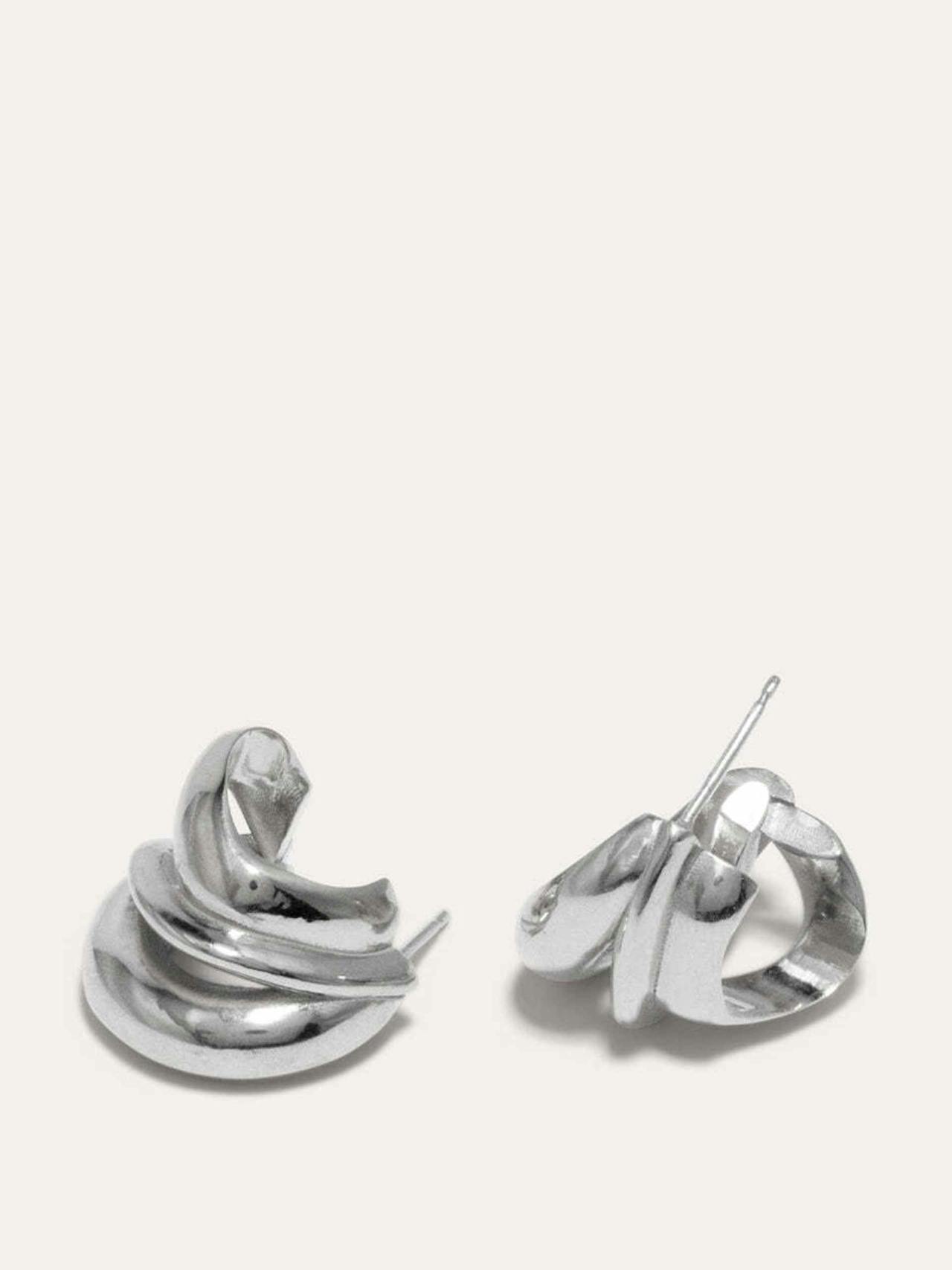 Platinum plated Dollop earrings Jewellery & Watches Completedworks    - Collagerie