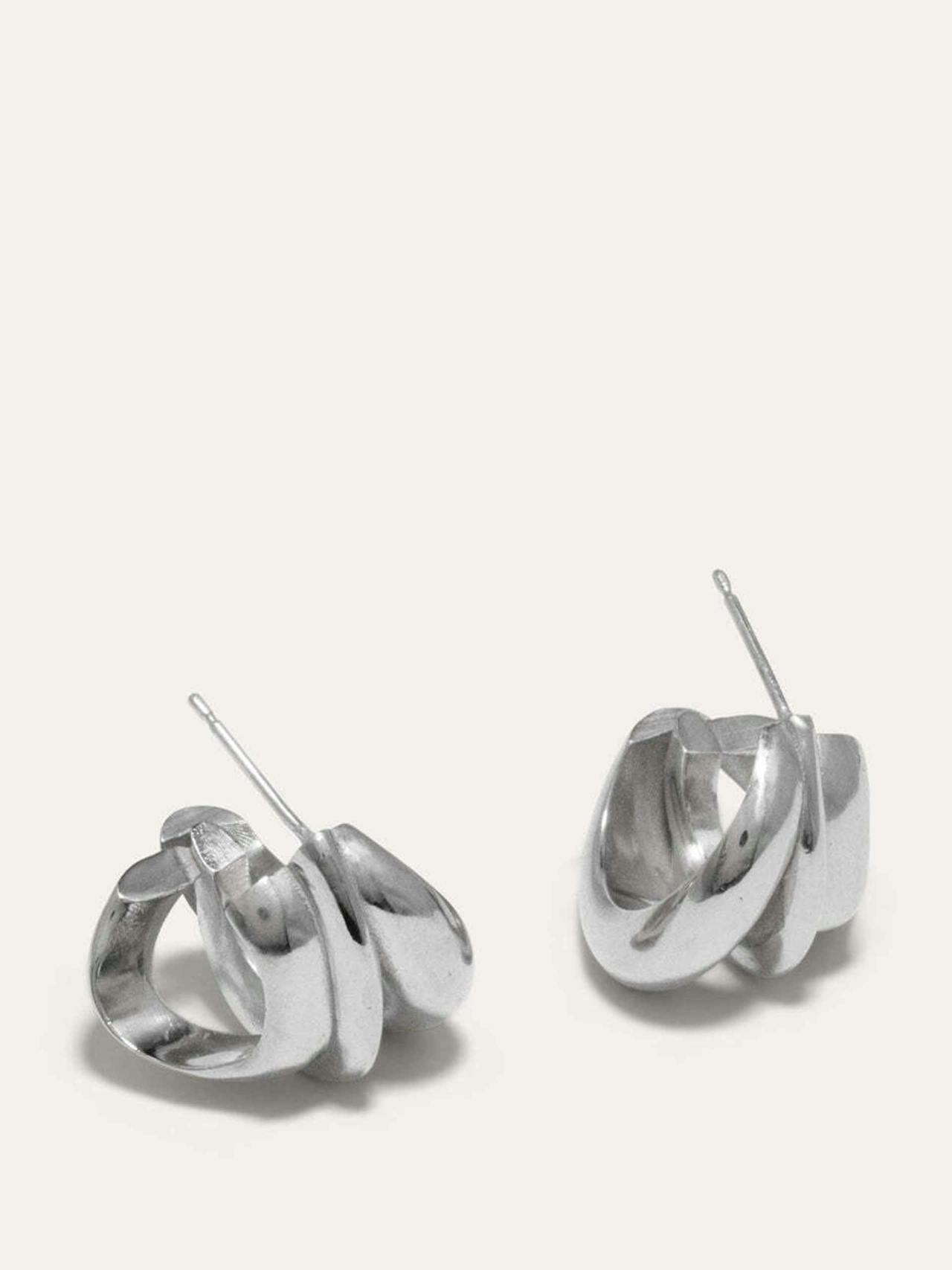 Platinum plated Dollop earrings Jewellery & Watches Completedworks    - Collagerie