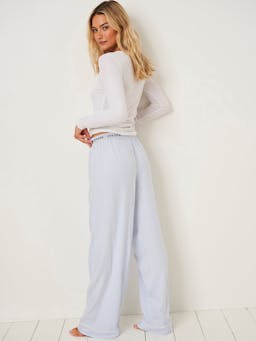 Blue stripe soft brushed woven pyjama bottoms Ecovero Pyjama Bottoms Stripe & Stare    - Collagerie