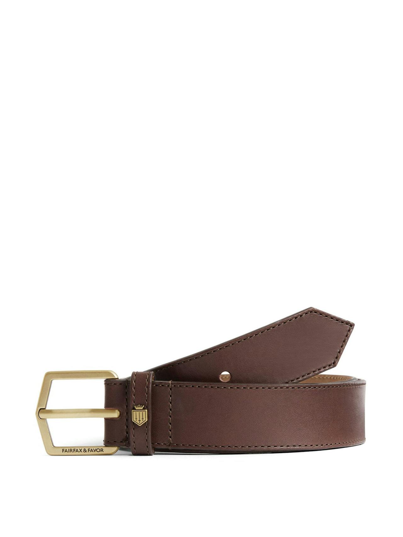 Brown leather belt