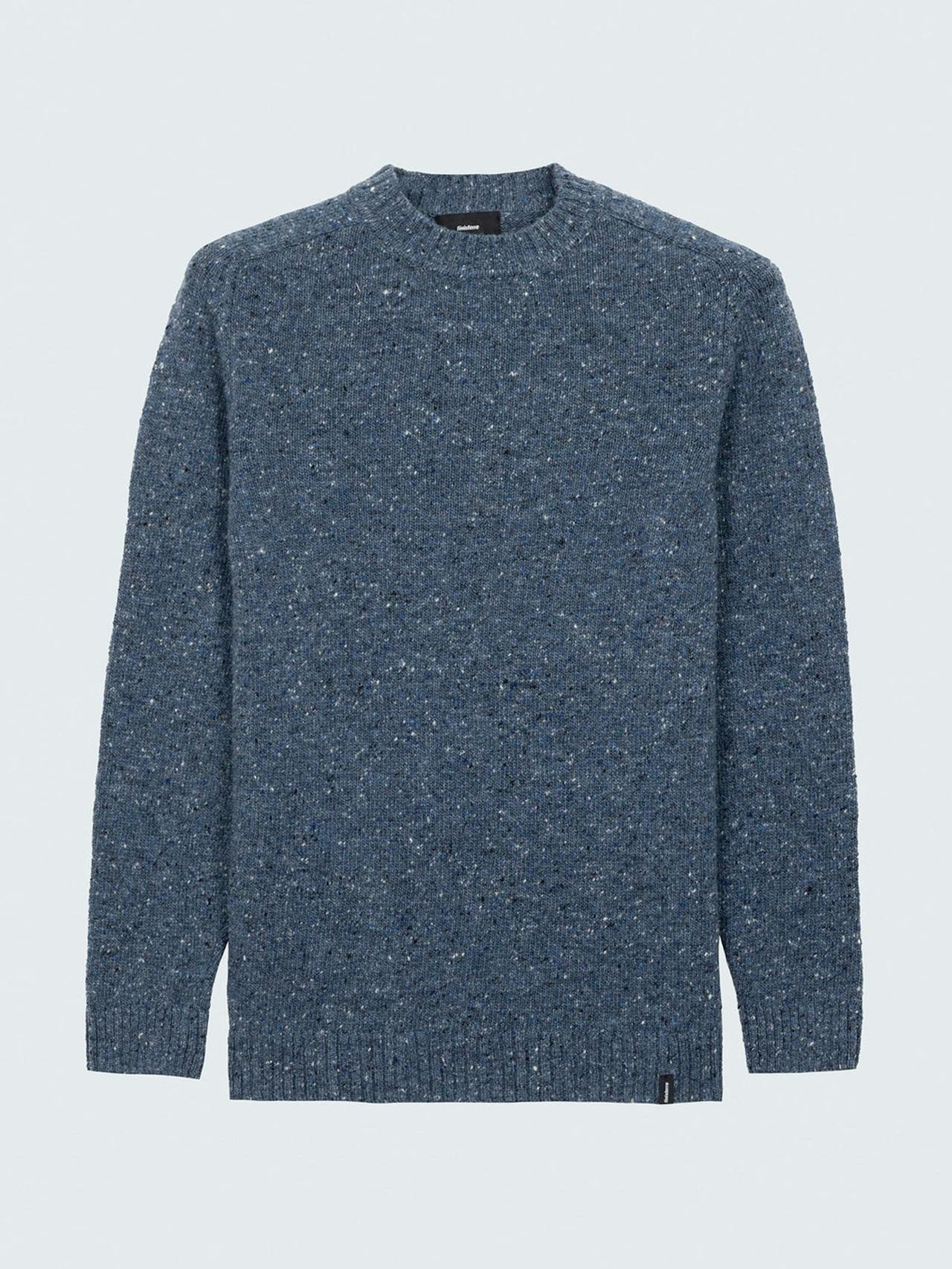 Merino wool jumper in indigo blue