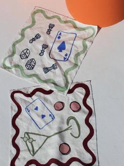 Games napkins, set of 2 Napkins Amuse La Bouche    - Collagerie