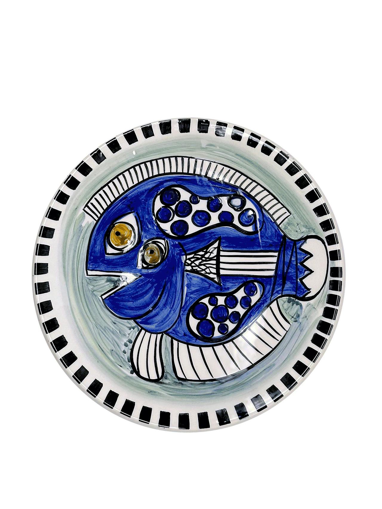 Blue fish gozo dinner plate