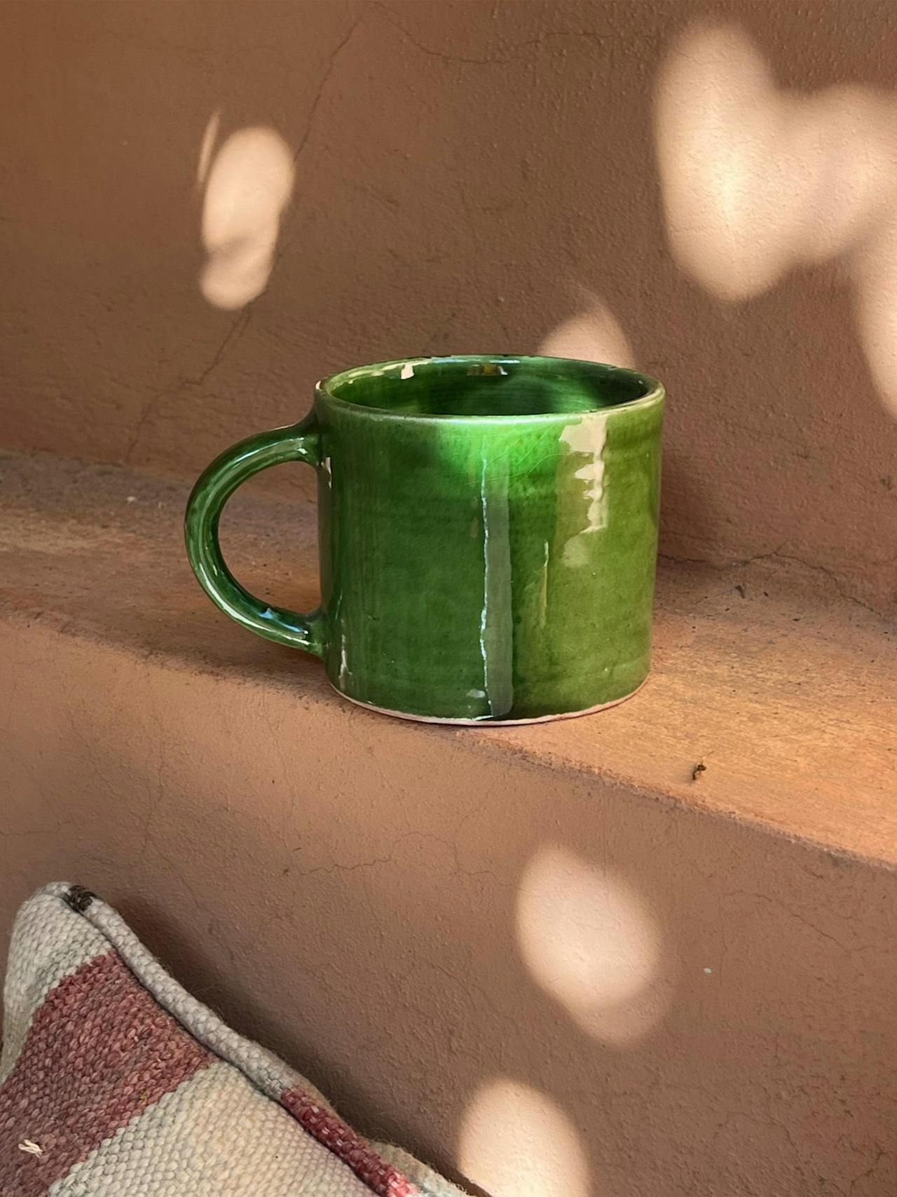 Large green glazed mug  Arbala    - Collagerie