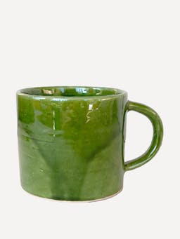 Large green glazed mug  Arbala    - Collagerie