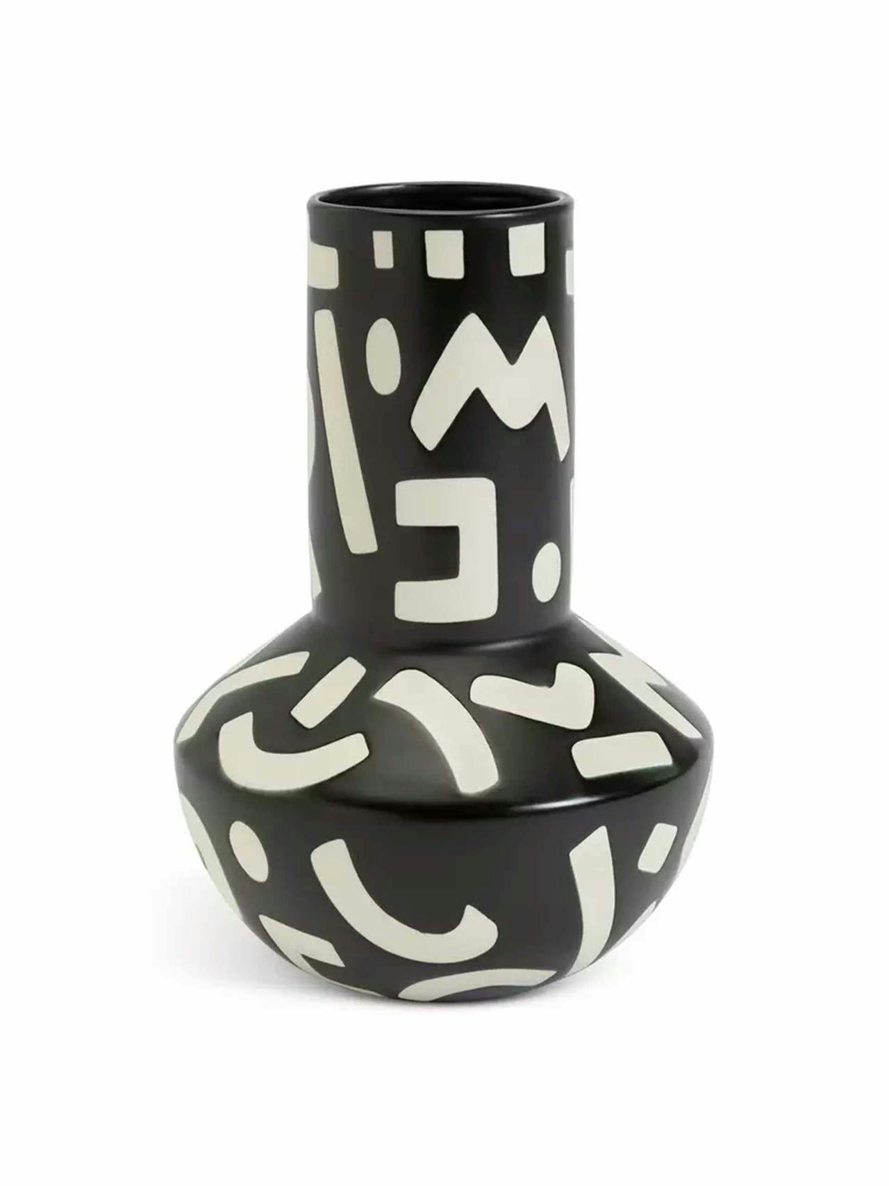 Wax resist shaped vase