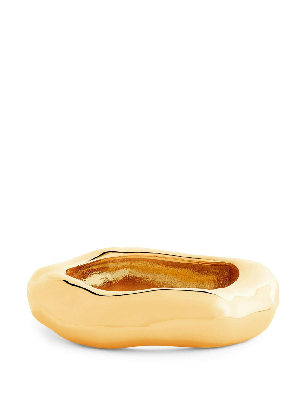 Wide large molten bangle