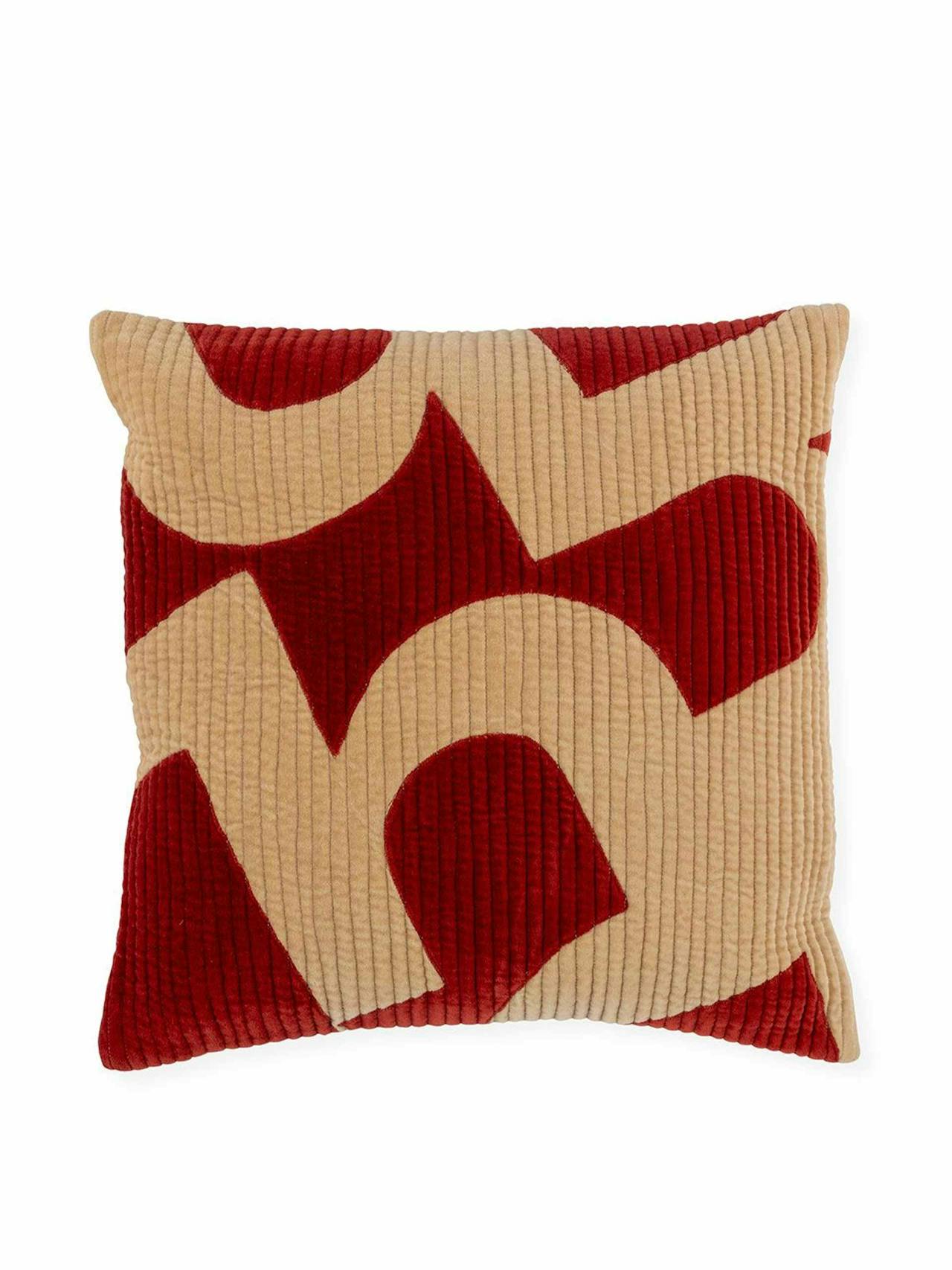 59 cushion in red and cream