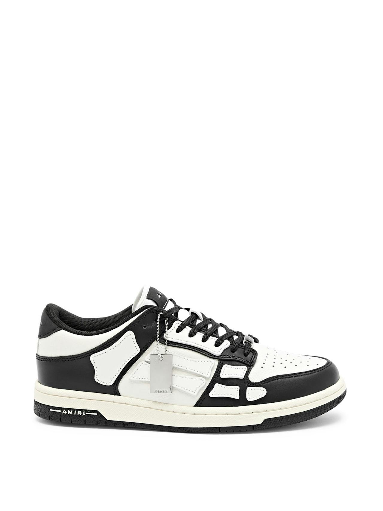 Skel panelled leather sneakers