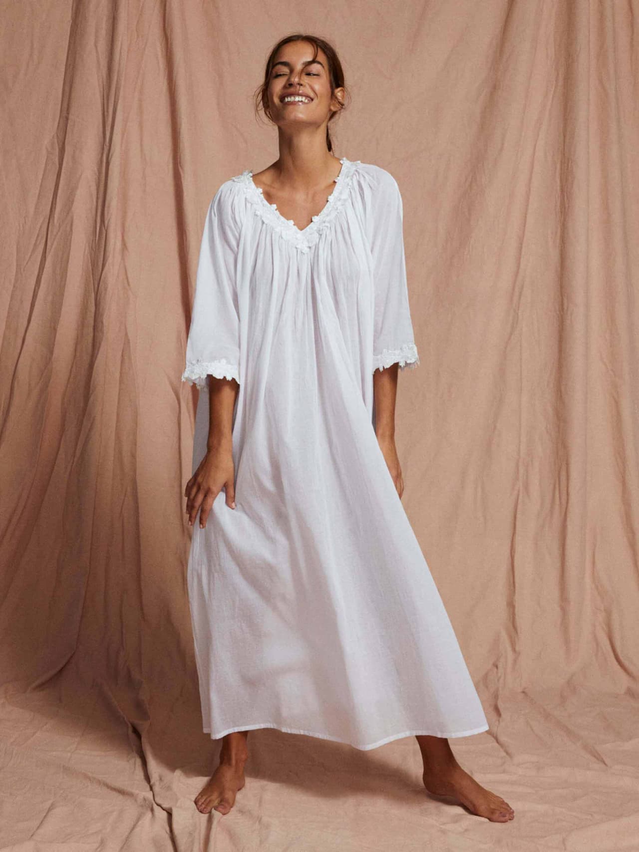 Cotton full length Julia nightdress Clothing If Only If    - Collagerie