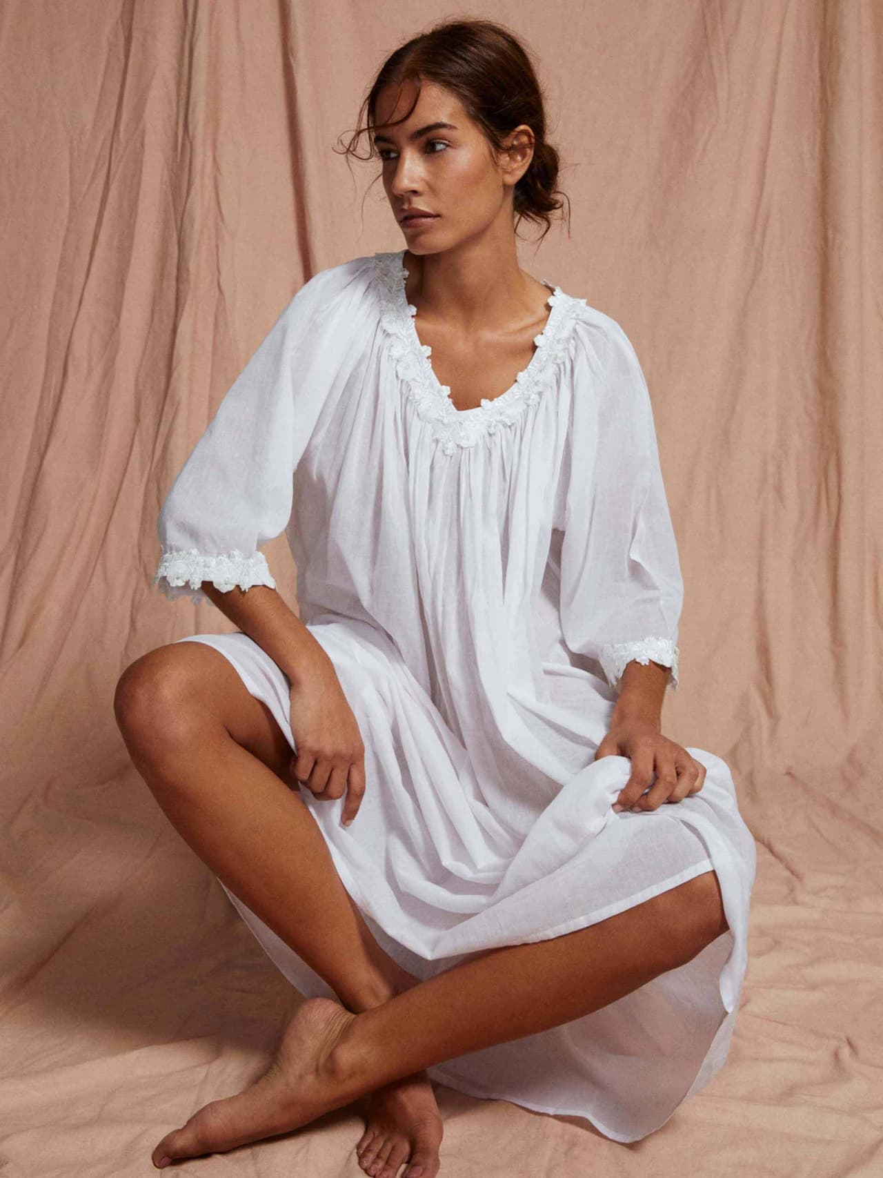 Cotton full length Julia nightdress Clothing If Only If    - Collagerie