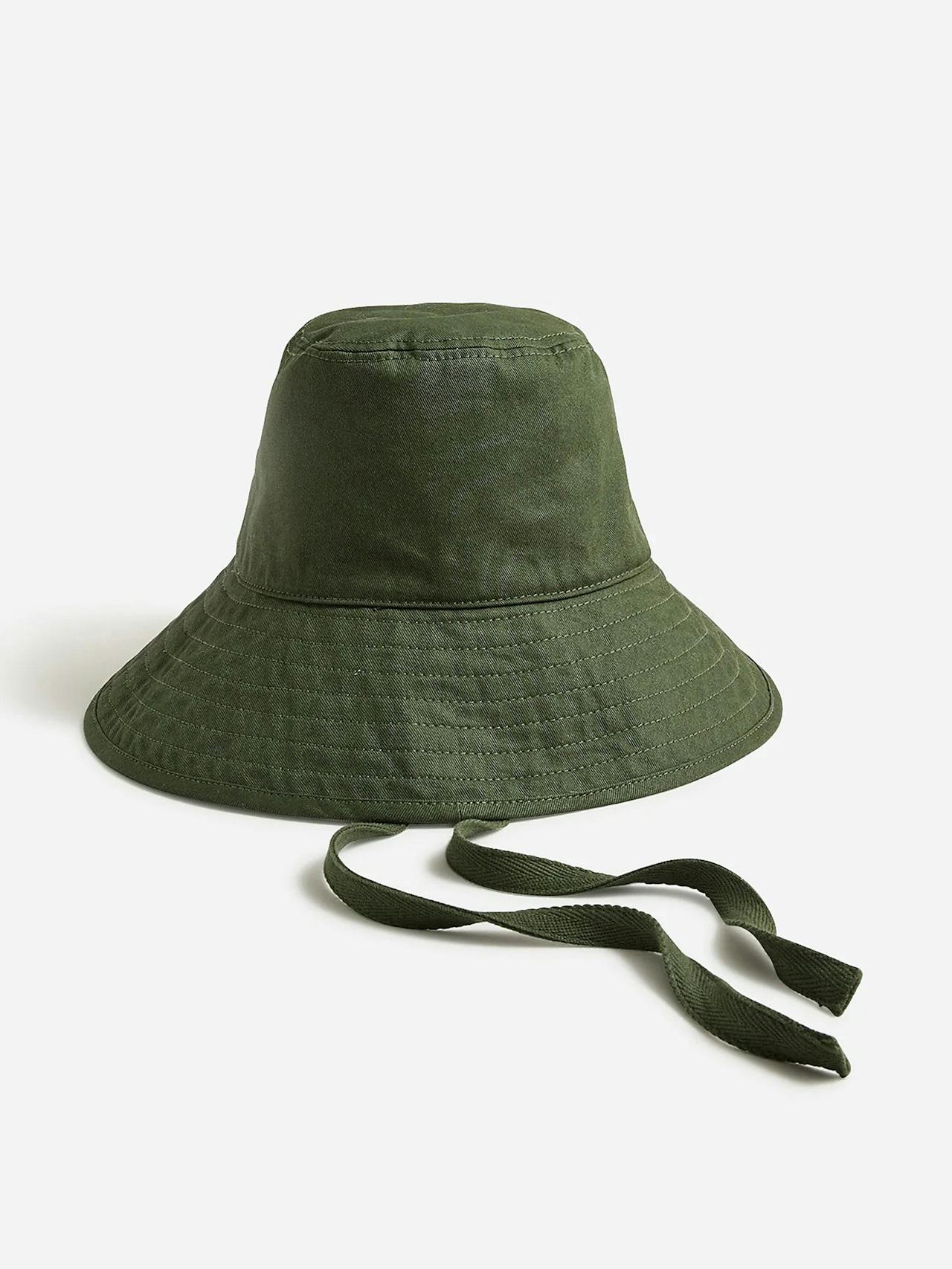 Bucket hat with ties