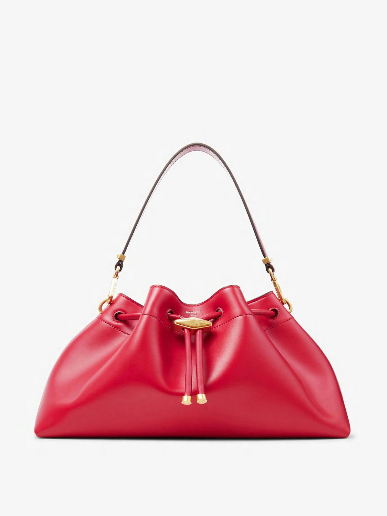 Cinch M ruby red leather handbag