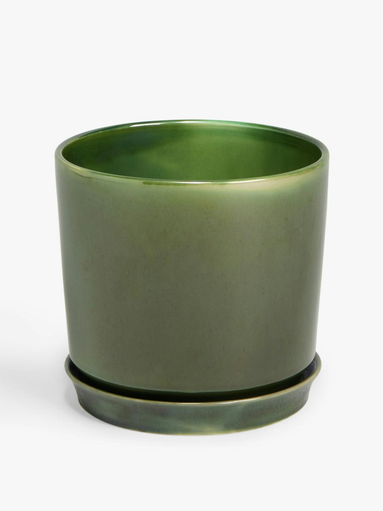 Contemporary glazed stoneware planter