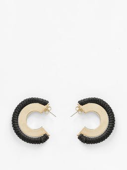 La Playa hoop earrings Earrings Pichulik Black   - Collagerie