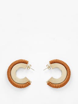 La Playa hoop earrings Earrings Pichulik Camel   - Collagerie