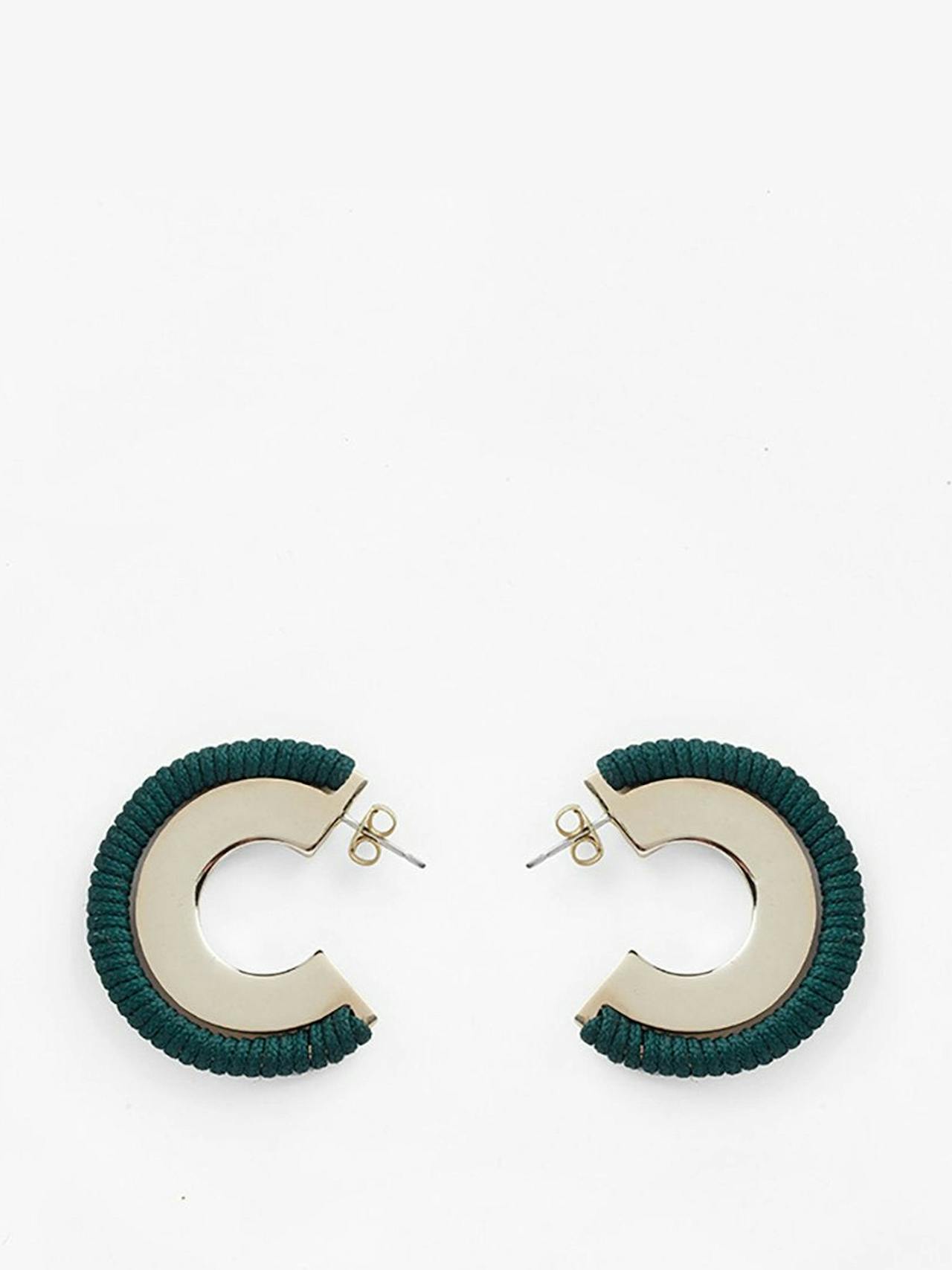 La Playa hoop earrings Earrings Pichulik Green   - Collagerie