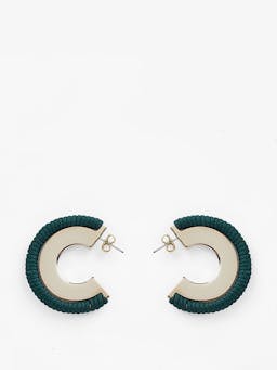 La Playa hoop earrings Earrings Pichulik Green   - Collagerie