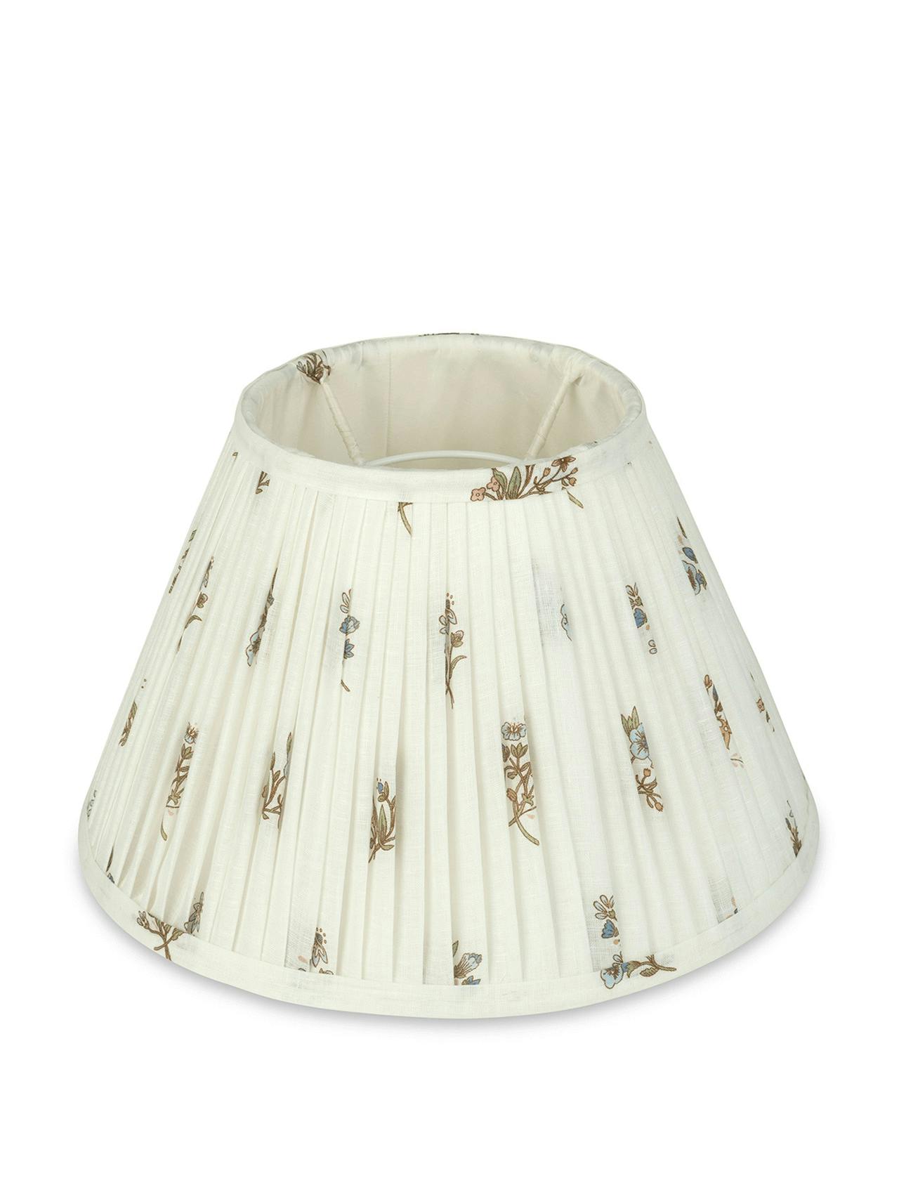 Hand pleated empire lampshade in printed voile