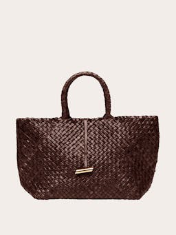 Dark brown large leather basket bag  Little Liffner    - Collagerie