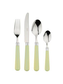 Lemon and blue stripe cutlery set  In The Roundhouse    - Collagerie