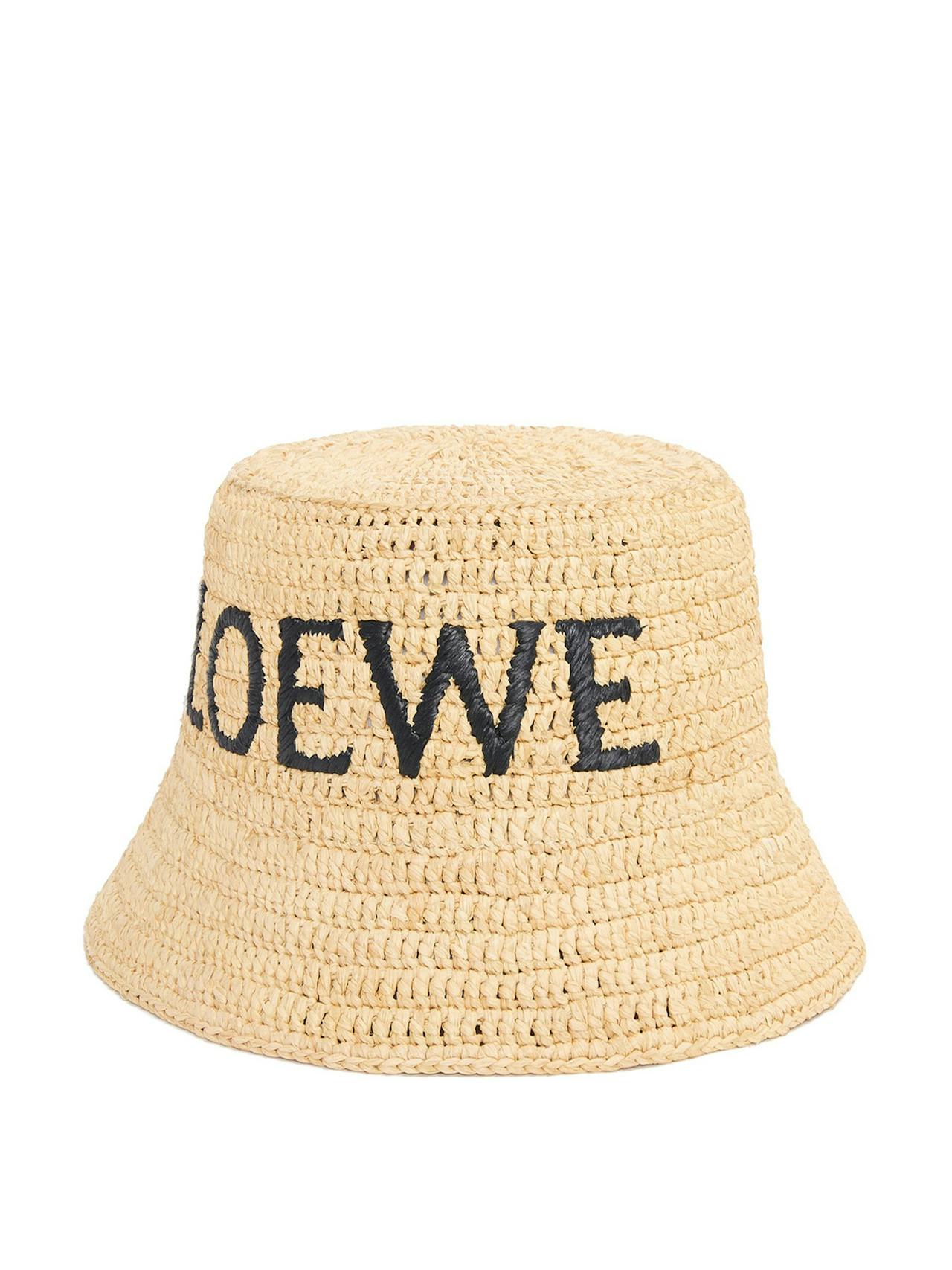 Bucket hat in raffia