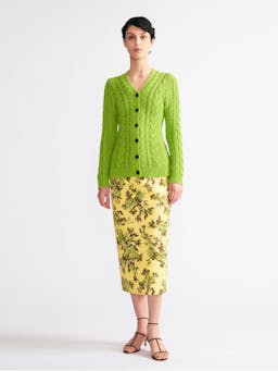 Elmer knit cardigan in green Knitwear Emilia Wickstead    - Collagerie