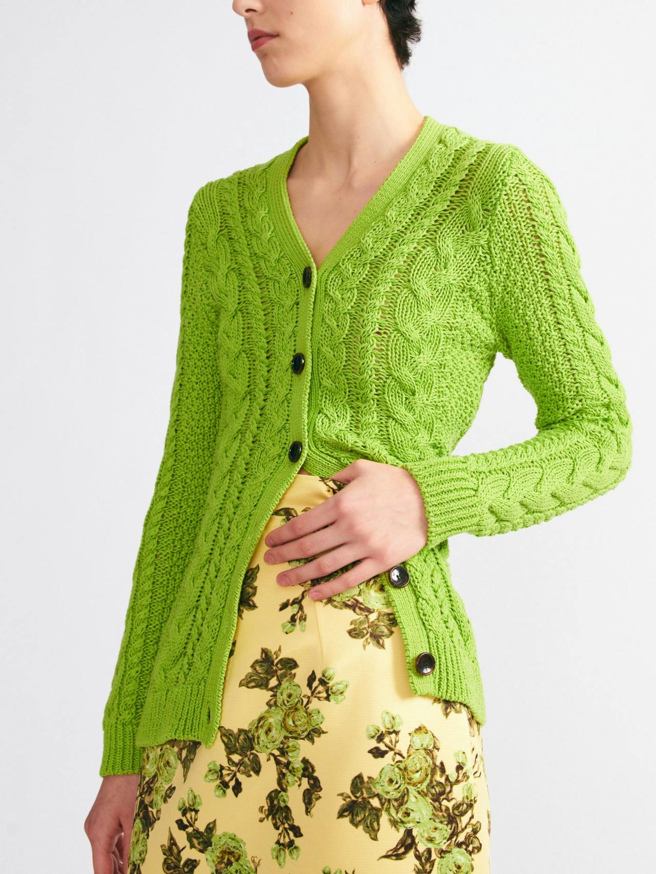 Elmer knit cardigan in green Knitwear Emilia Wickstead    - Collagerie