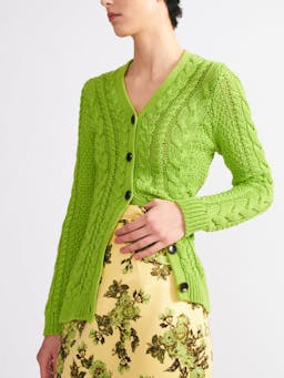 Elmer knit cardigan in green Knitwear Emilia Wickstead    - Collagerie