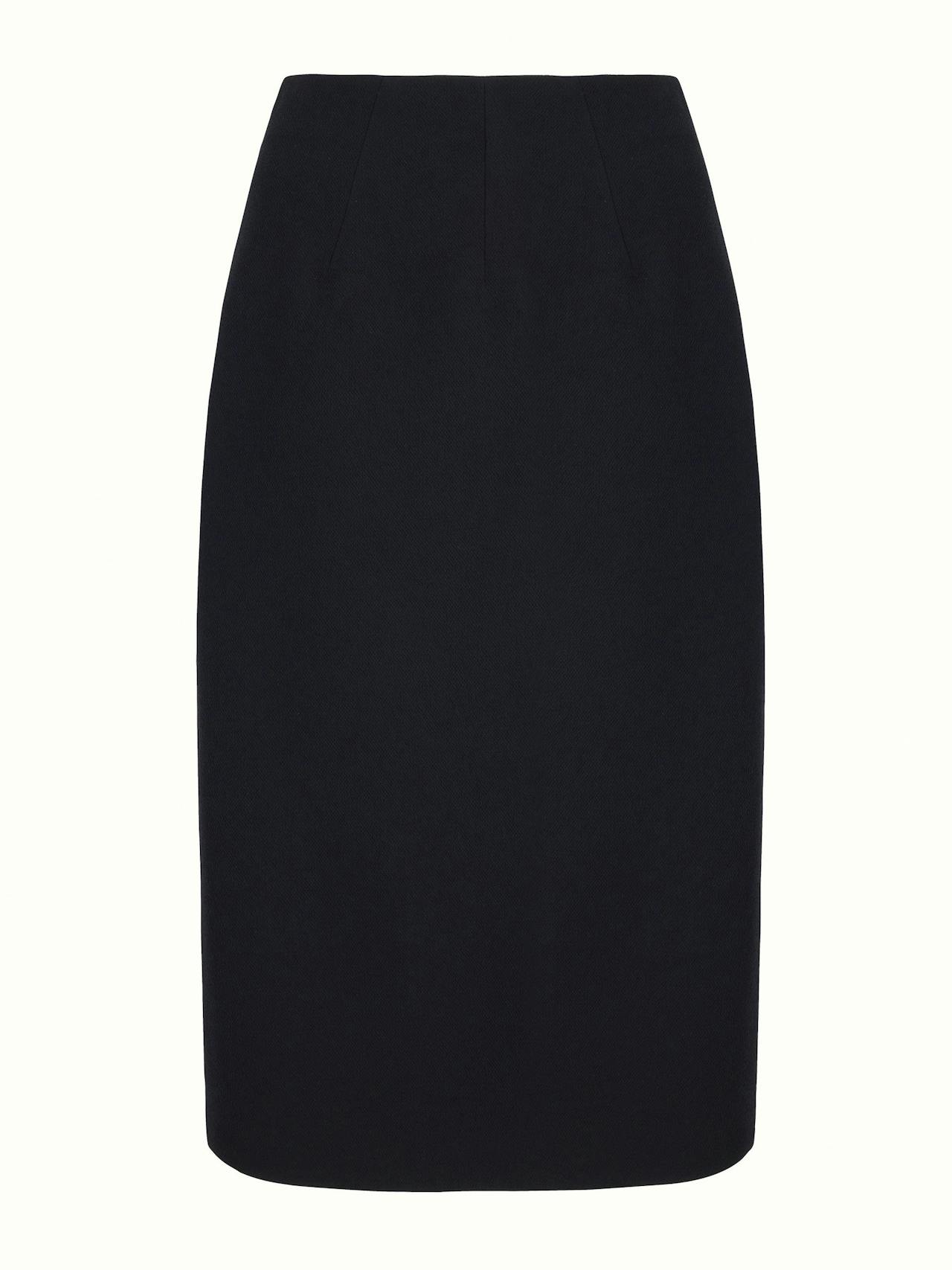 Lorinda pencil skirt in black double crepe