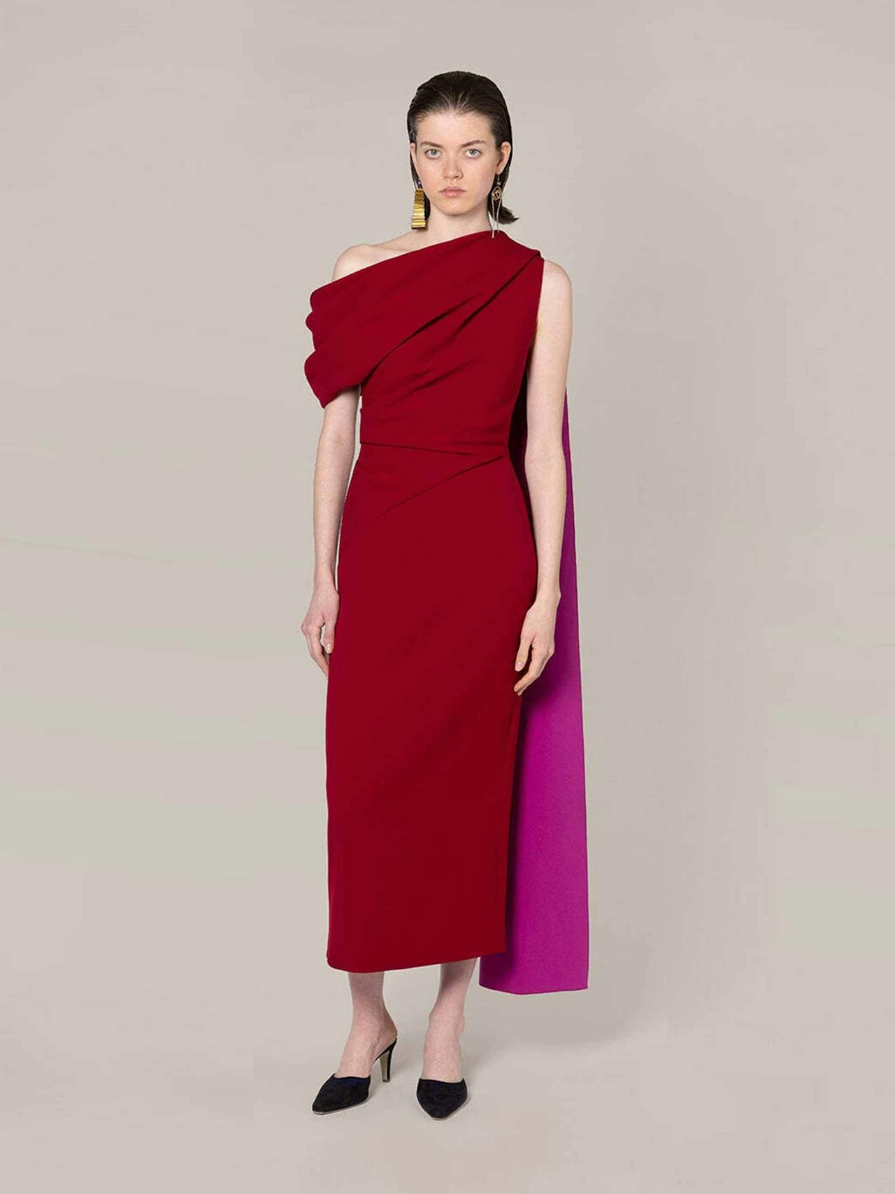 Single-shoulder cape Maite dress Ready-To-Wear Roksanda    - Collagerie