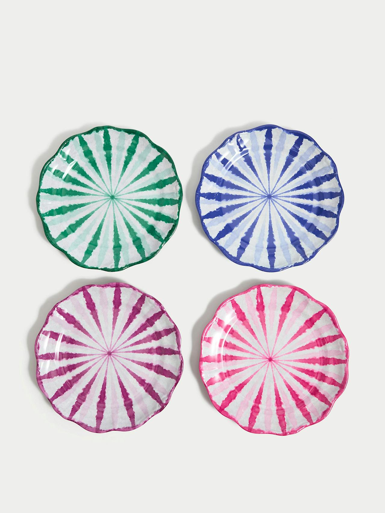 Ikat brights picnic side plates (set of 4)