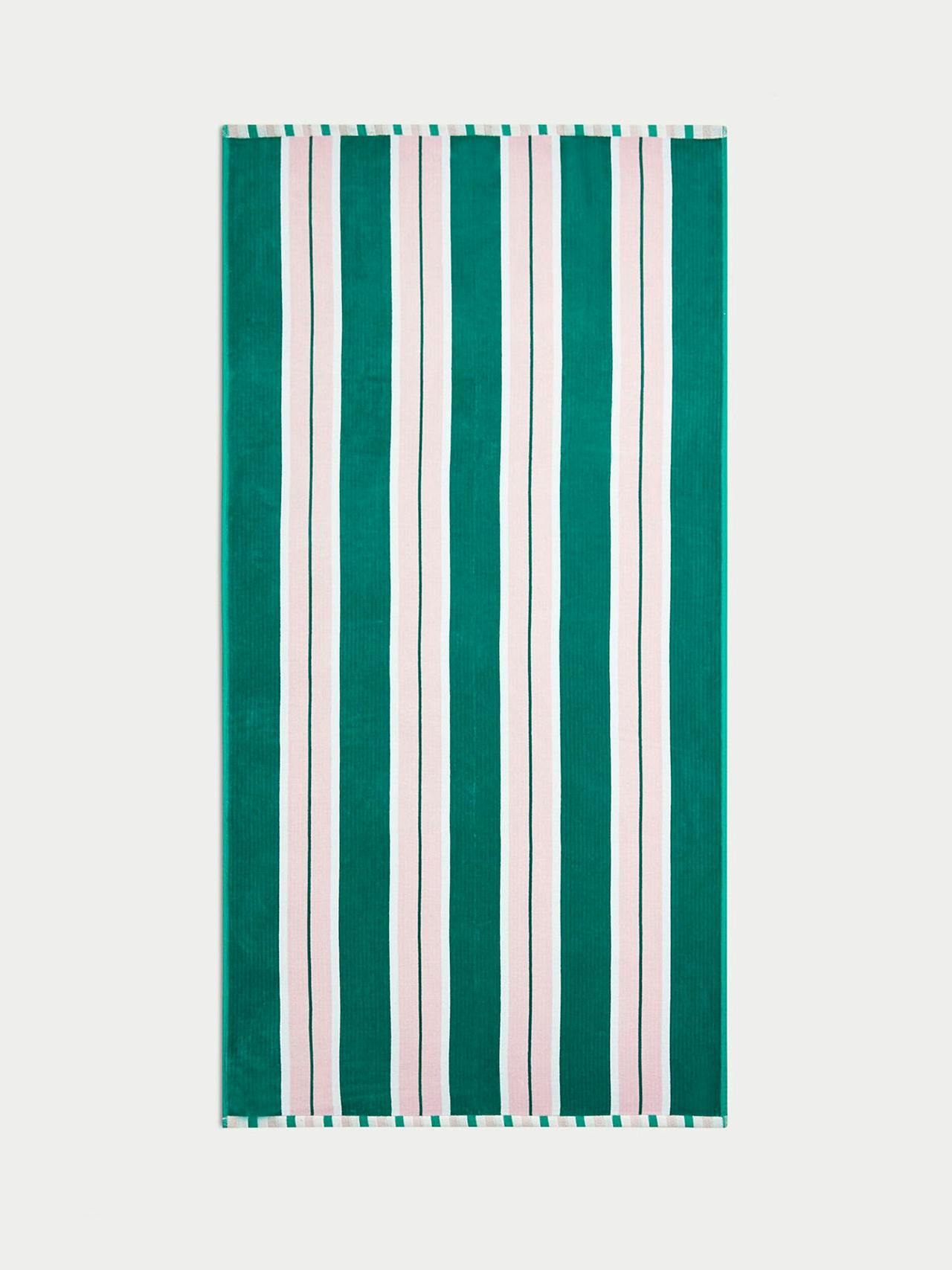 Pure cotton striped sand resistant beach towel