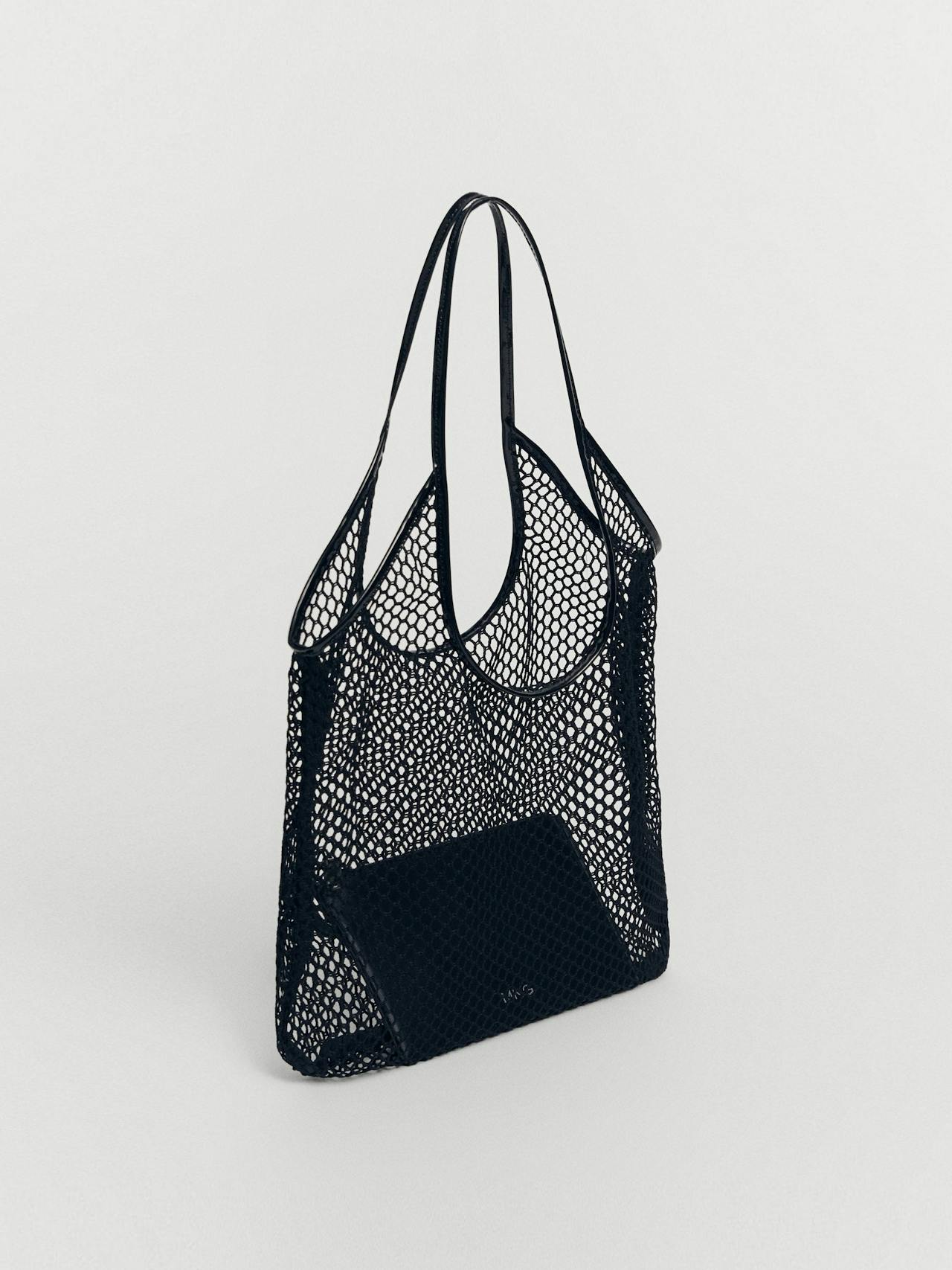 Mesh pattern shopper bag