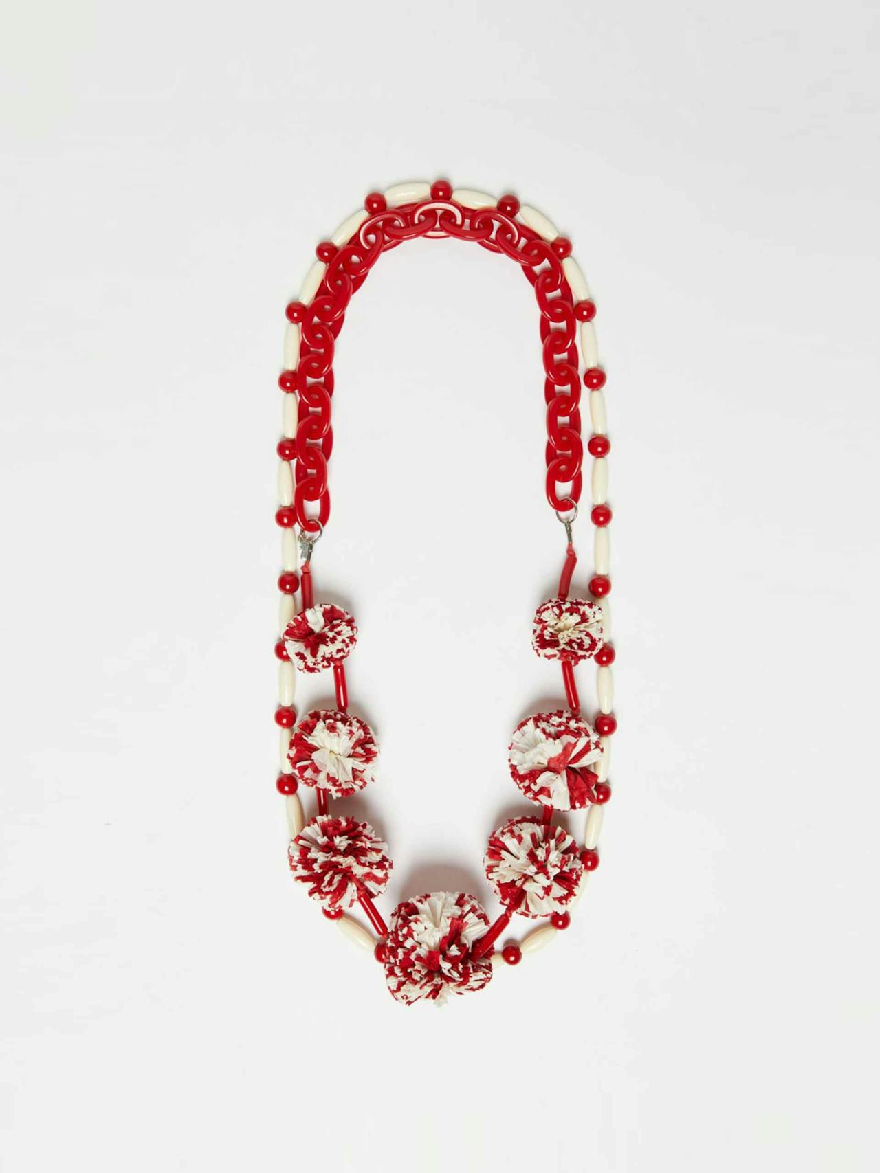 Red resin necklace