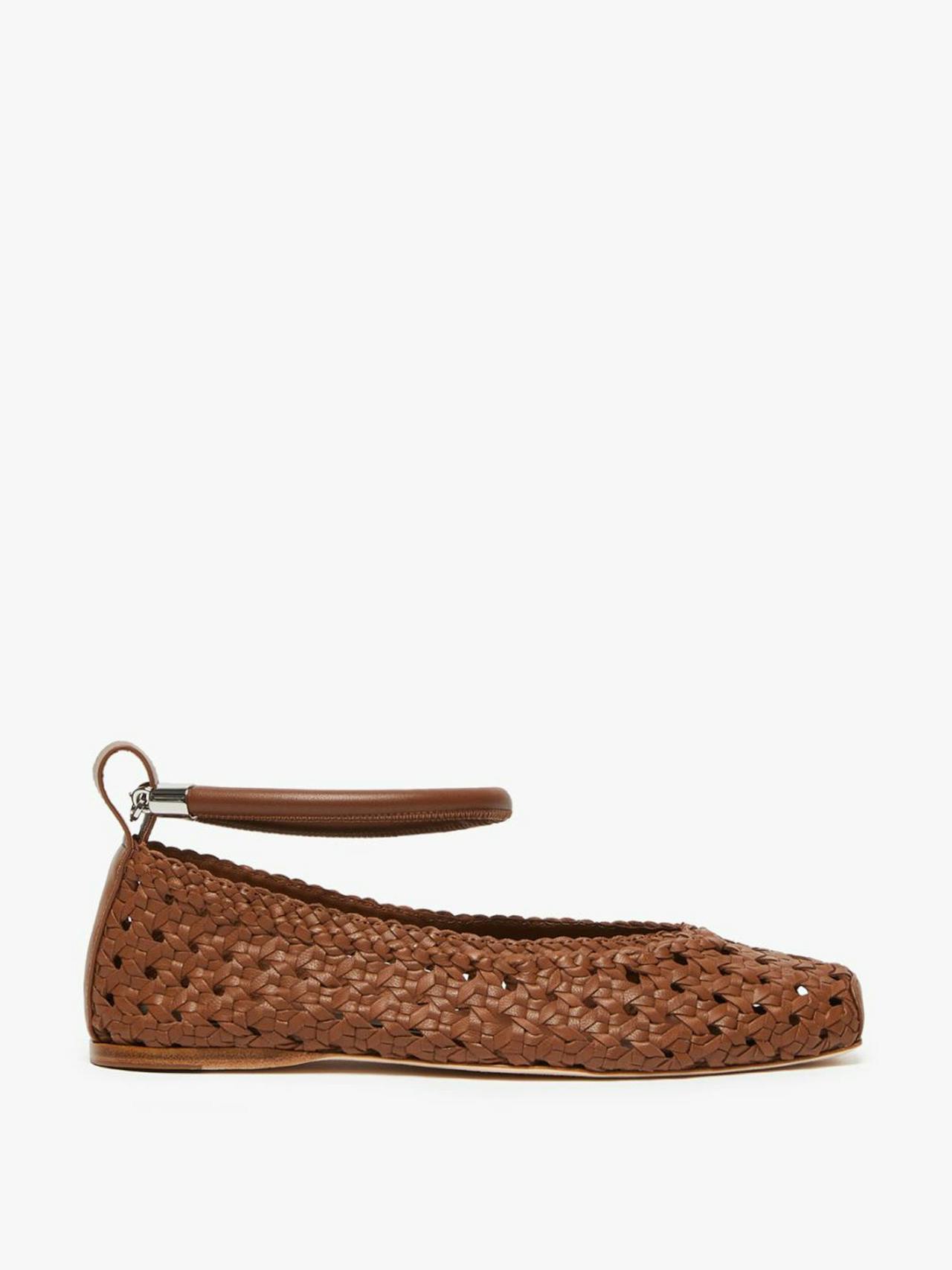 Woven nappa leather ballet flats